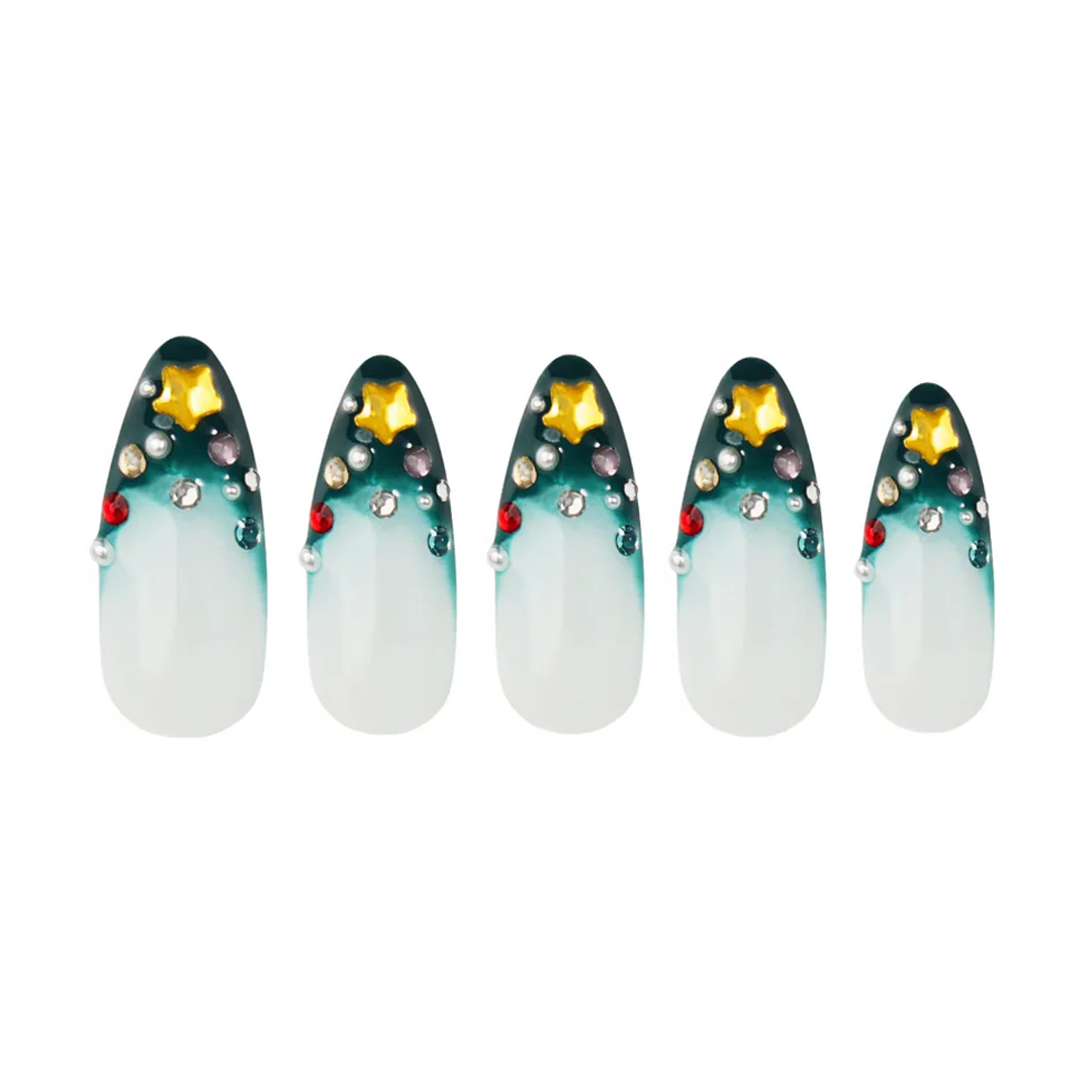 Siva Nail, Frosted Christmas, Holiday Glam Press on Nails