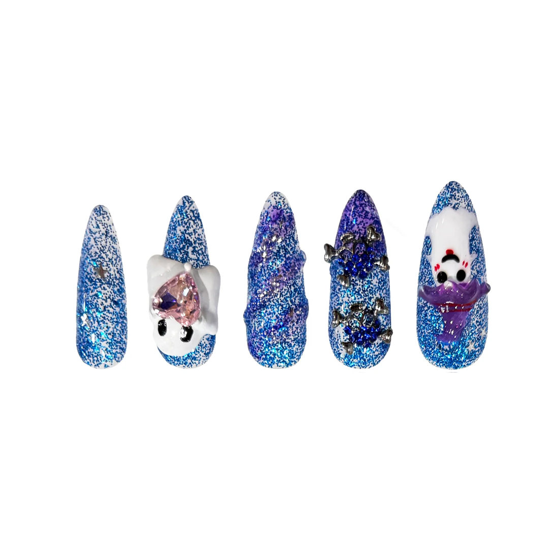 Siva Nail, Ghostly Glee, Halloween Handgemachte Nagelpresse