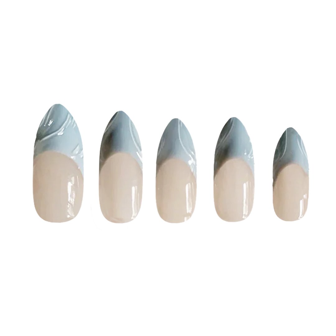 Siva Nail, Glacier Tip, Frosted Handmade Press on Nails