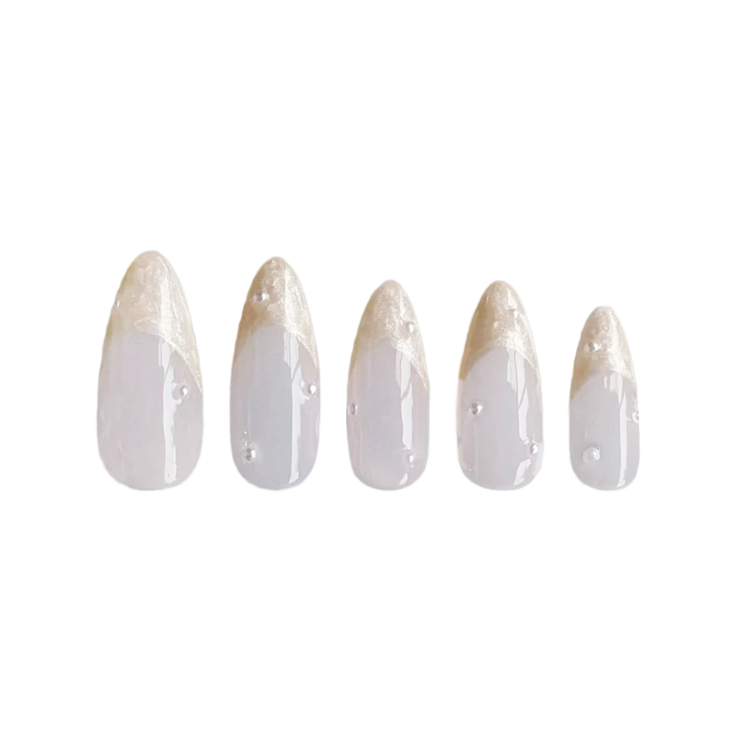 Siva Nail, Golden Sands, Elegant Handmade Press on Nails