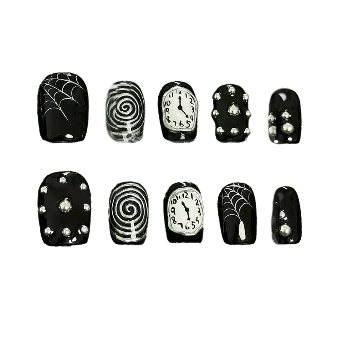 Siva Nail, Gothic Times, Artistic Handmade Press on Nails