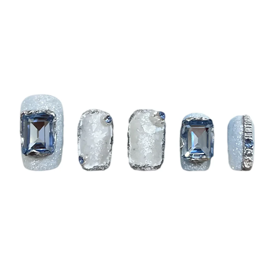 Siva Nail, Icy Majesty, Frosted Handmade Press on Nails