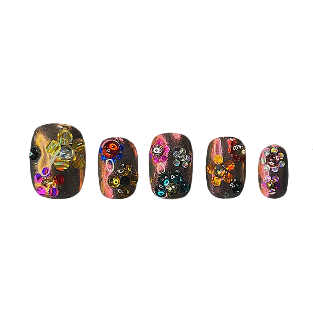 Siva Nail, Joyful Jubilee, Festive Handmade Press on Nails