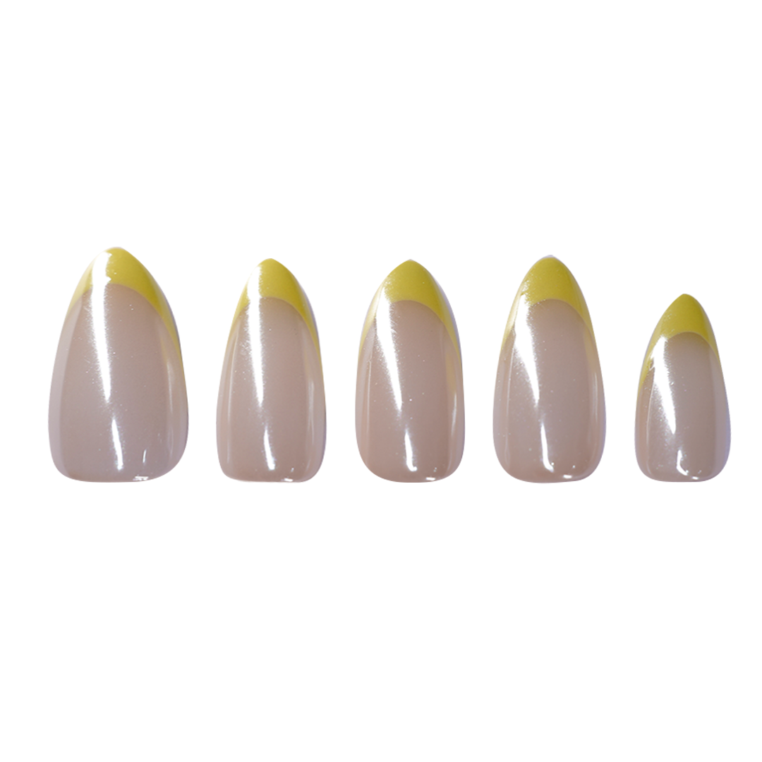 Siva Nail, Zitronenglasur, Gelbe französische handgemachte Nagelpresse