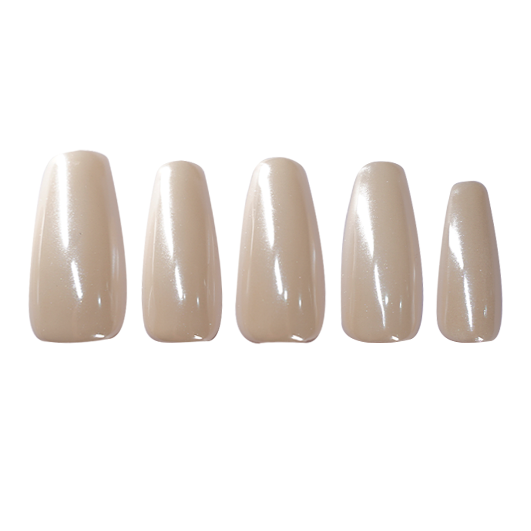 Siva Nail, Spiegelperle, Champagner-Chrom, handgefertigte Nagelpresse