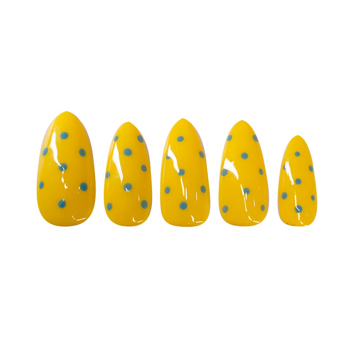 Siva Nail, Mixed Polka Dot, Asymmetrical Dotted Handmade Press on Nails