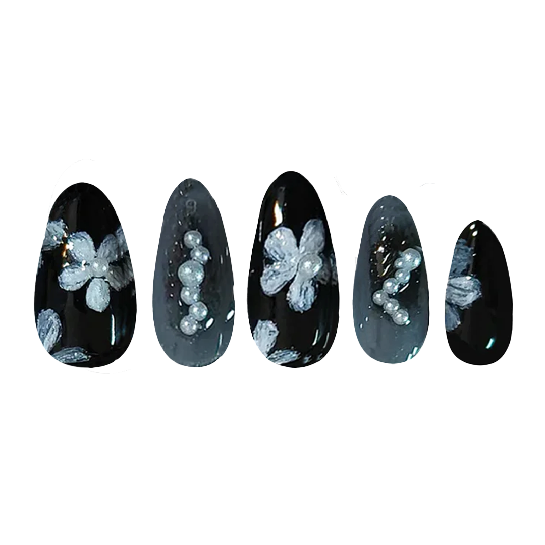 Siva Nail, Monet's Garden, Floral Handmade Press on Nails