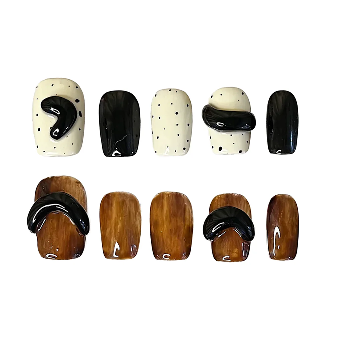 Siva Nail, Nightfall Speckles, Artisanal Handmade Press on Nails