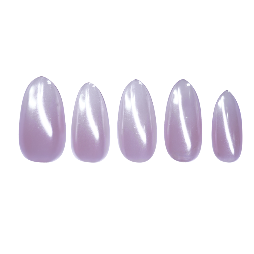 Siva Nail, Opal Radiance, White Pearl Handmade Press On Nails