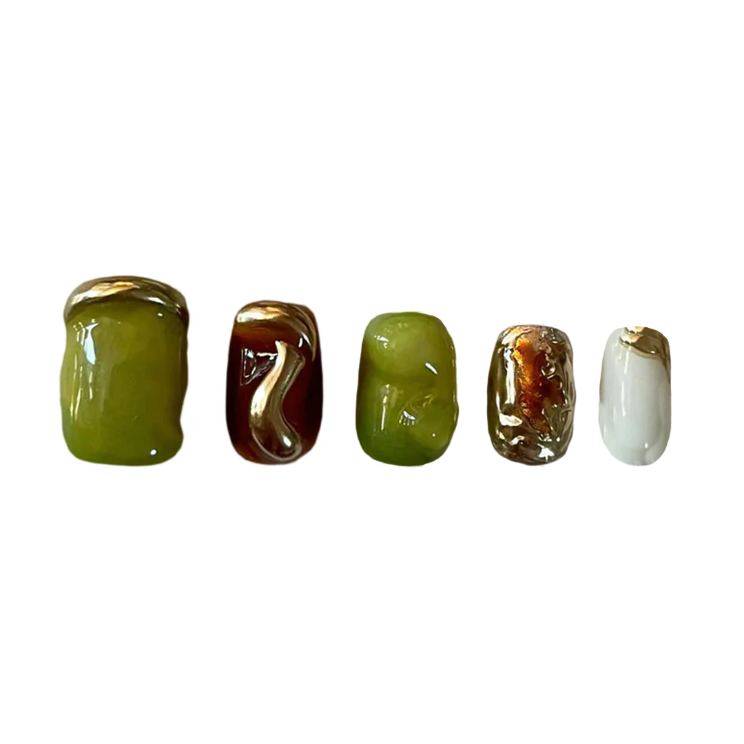 Siva Nail, Opulent Pearls, Jewel Handmade Press on Nails