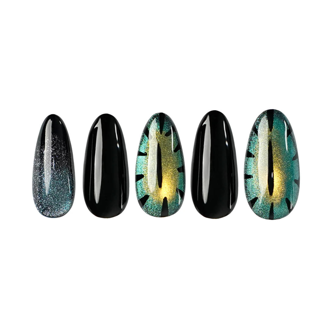Siva Nail, Panther Peek, Wild Glam, Handmade Press on Nails