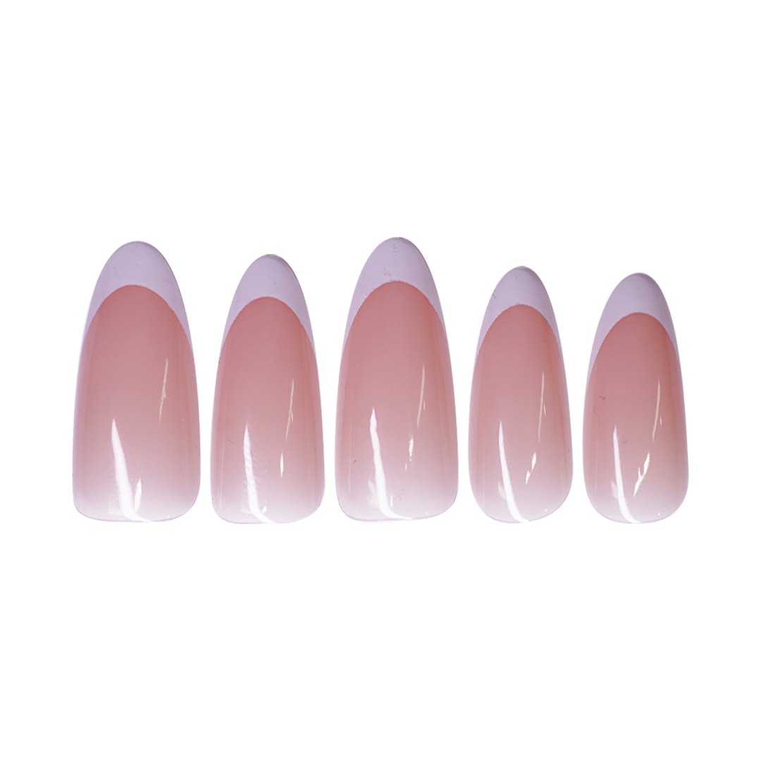 Siva Nail, Pearl French, Iridescent Tip Handmade Press on Nails