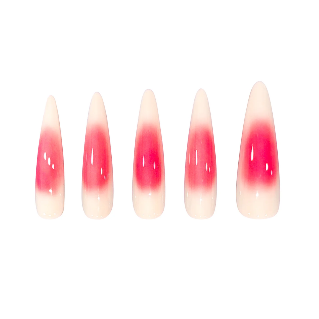 Siva Nail, Pink Promenade, Soft Pink Gradient, Handmade Press on Nails