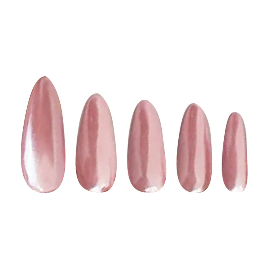 Siva Nail, Rose Chrome, Pink Mirror Handmade Press on Nails