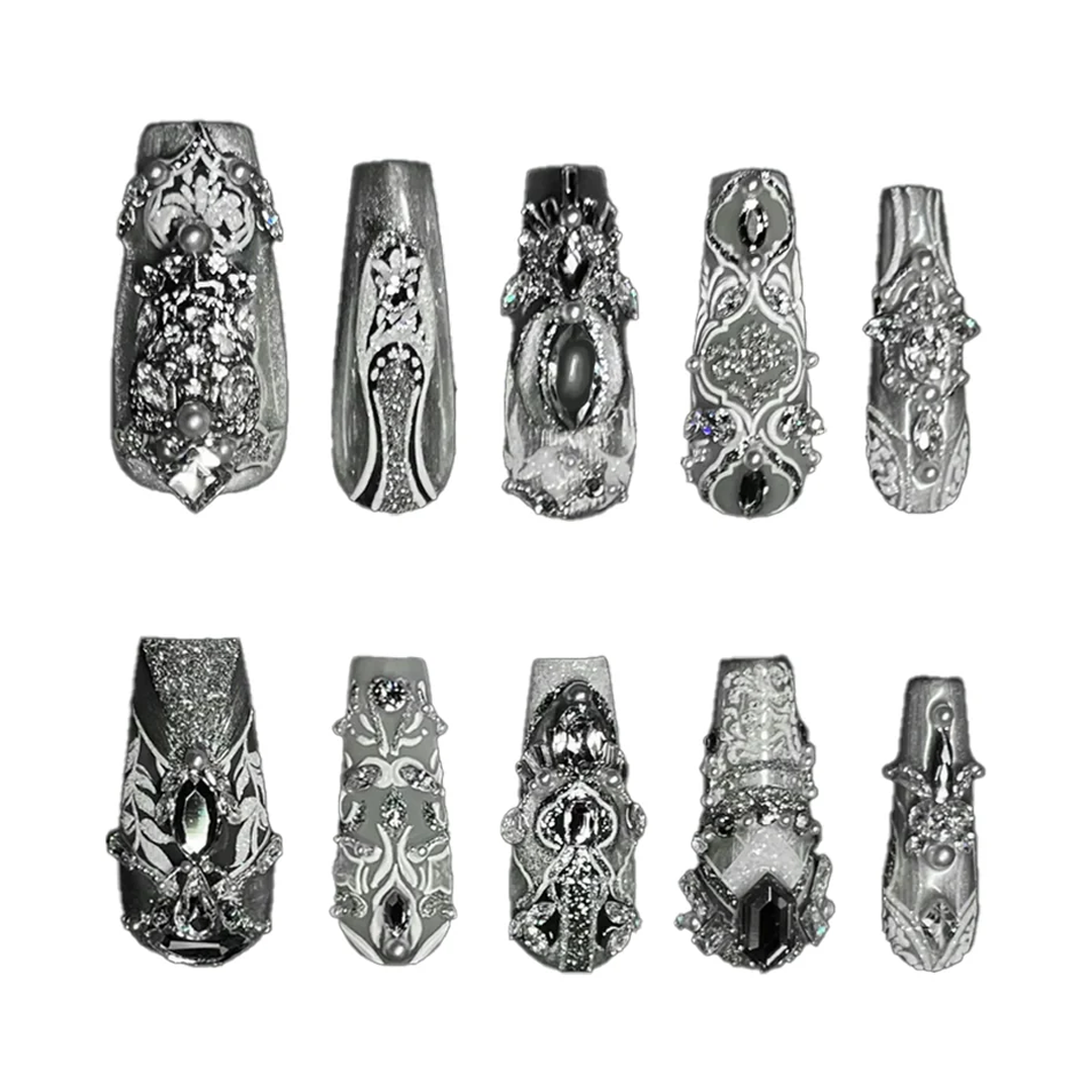 Siva Nail, Royal Baroque, Ornate Handmade Press on Nails