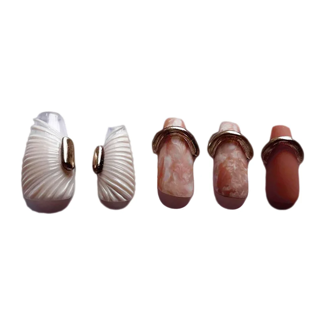 Siva Nail, Seashell Treasure, Coastal Chic, Handmade Press on Nails