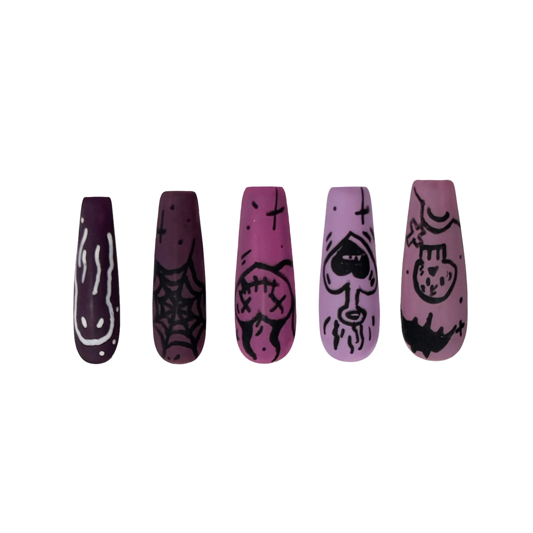 Siva Nail, Gruselige Glyphen, Halloween Vibes, Handgemachte Nagelpresse