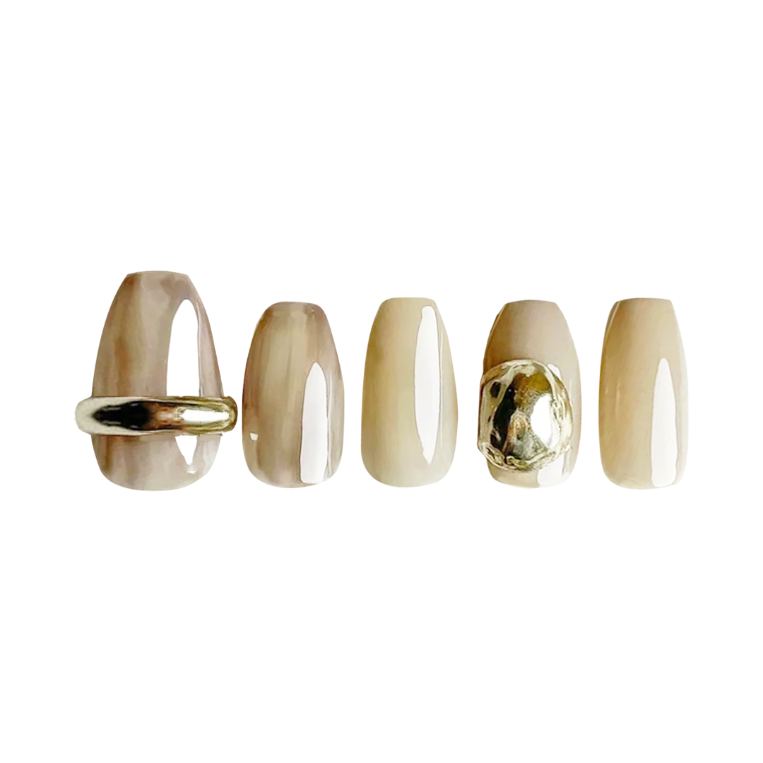 Siva Nail, Summer Echo, Earthy Chic, Handmade Press on Nails