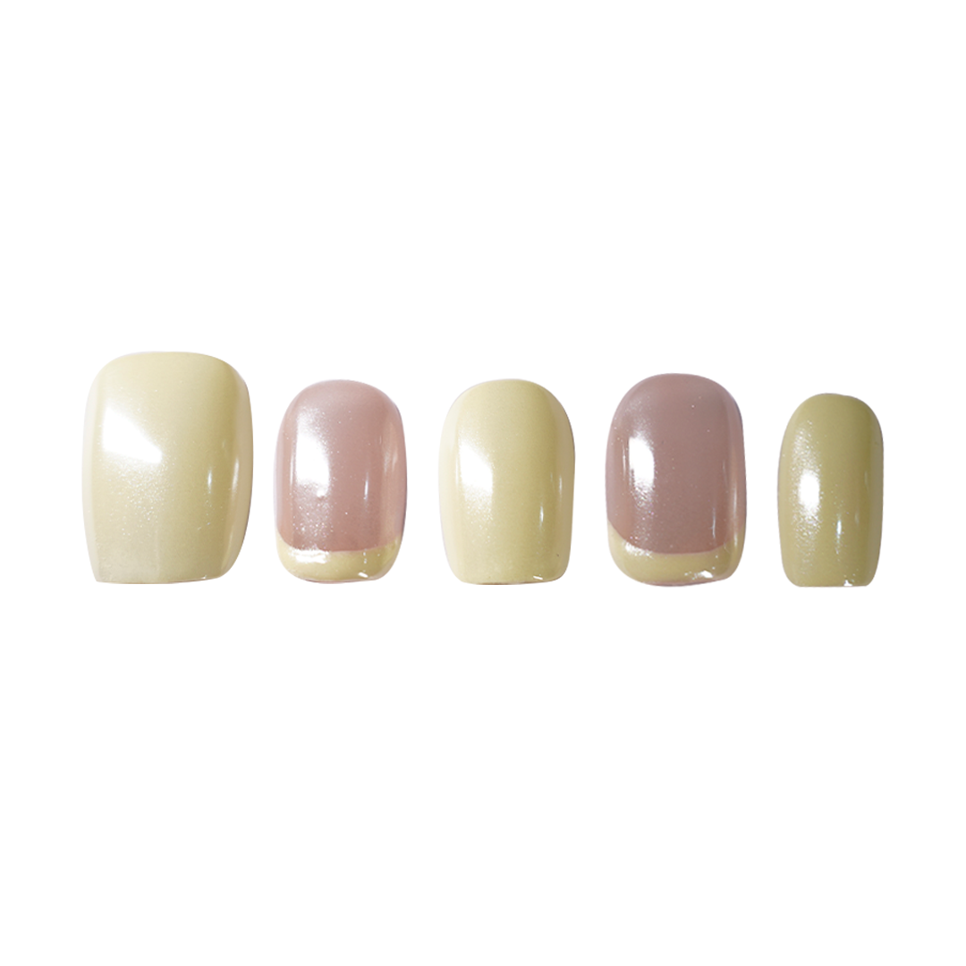 Siva Nail, Sunshine Tip, Yellow French Handmade Press on Nails