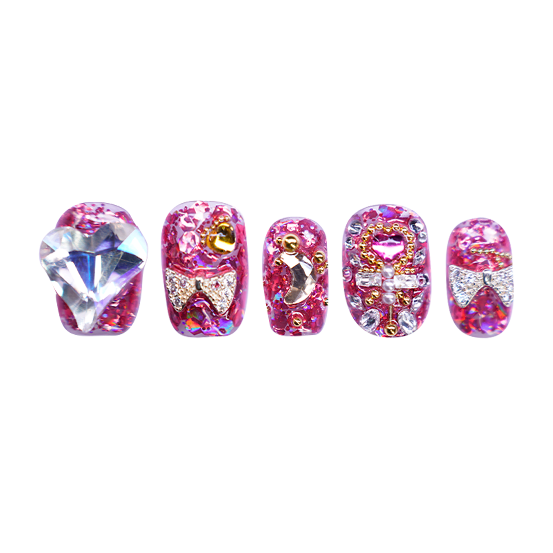 Siva Nail, Swarovski × Sailor Moon Crystal Armor Handmade Press on Nails