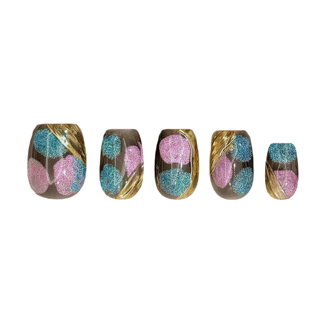 Siva Nail, Velvet Patches, Textured Charm, Handmade Press on Nails