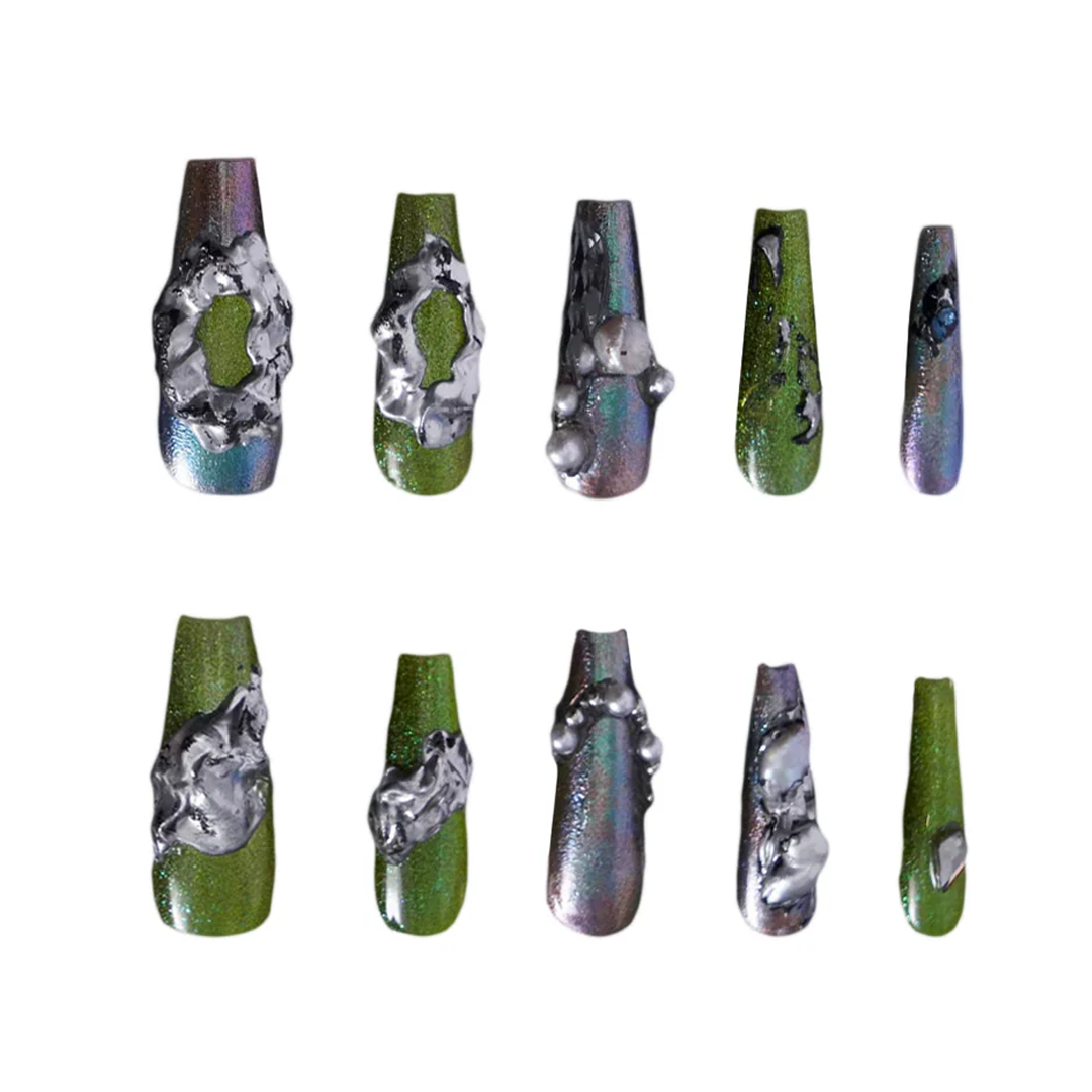 Siva Nail, Verde Vogue, Luxe Artistry, Handmade Press on Nails