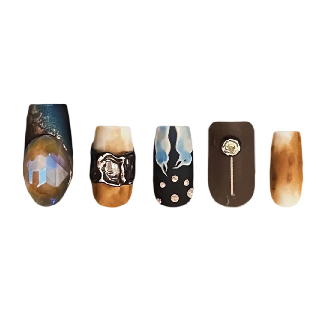 Siva Nail, Weird Vision, Artistic Luxe, Handmade Press on Nails