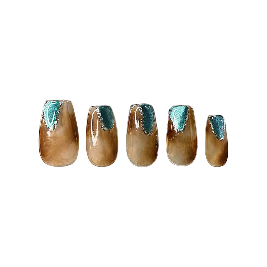 Siva Nail, Whirlwind Blush, Natural Charm, Handmade Press on Nails