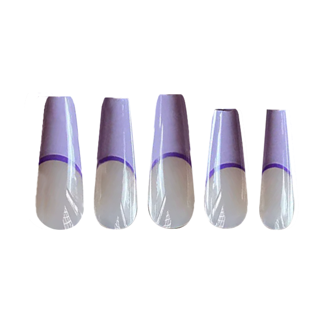 Siva Nail, Whispering Lilac (Purple), Elegant Charm, Handmade Press on Nails