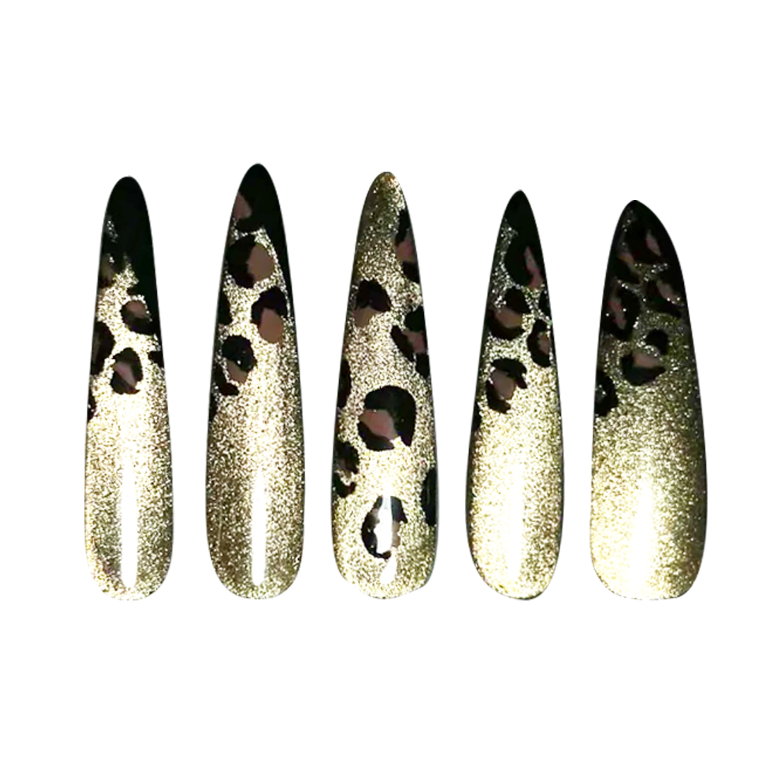 Siva Nail, Wild Streak, Luxury Leopard, Handmade Press on Nails