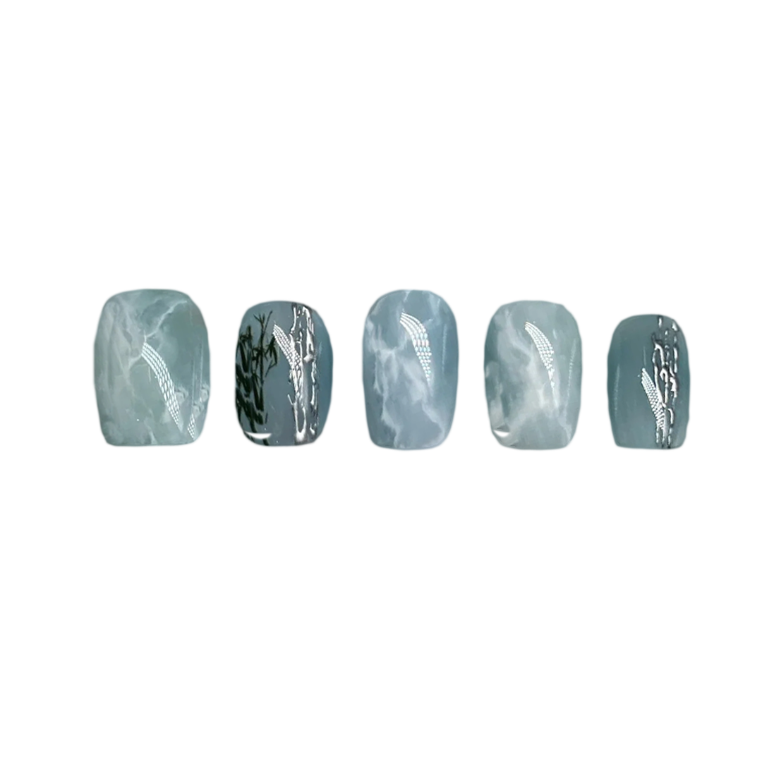 Siva Nail, Zen Mist, Elegant Handmade Press on Nails
