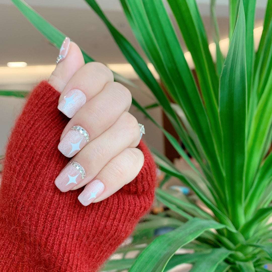 Siva Nail, Celebration Sparkle, Starry Luxe, Handmade Press on Nails