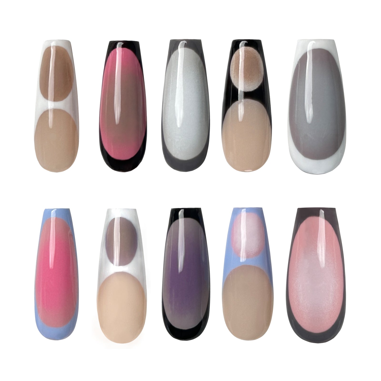 Siva Nail, Minimalist Retro Dot – Moderne, neutrale, handgefertigte Press-On-Nägel